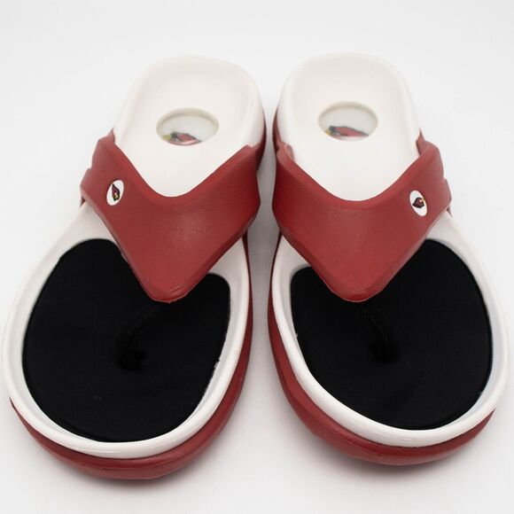 Hawaiian Jelly Arizona Cardinals Red White Flip Flop Sandals Womens SIZE 7 - Picture 2 of 5